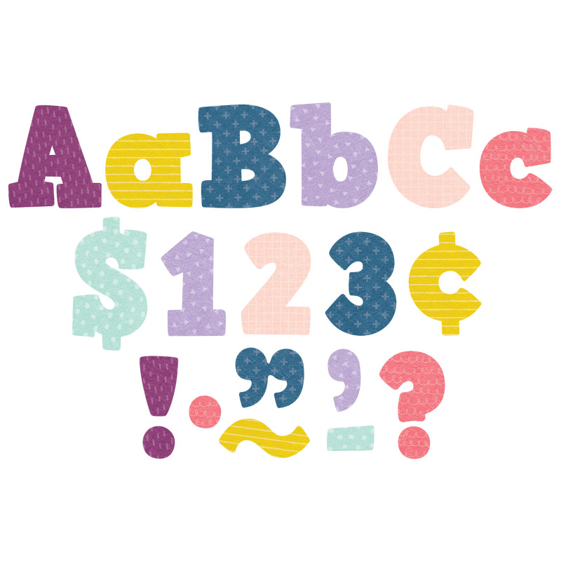 Oh Happy Day Bold Block 4'' Letters Combo Pack, 230 Pieces