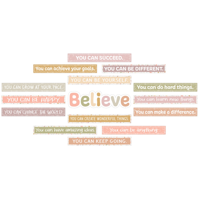 Terrazzo Tones Believe You Can Mini Bulletin Board Set, 15 Pieces