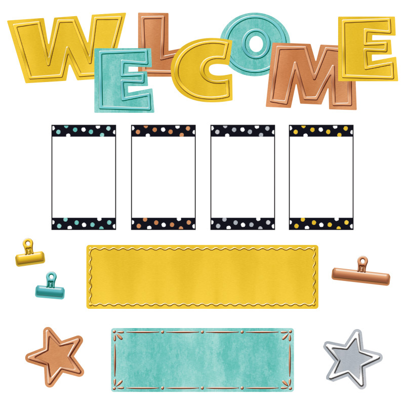 I &hearts; Metal WipeOff Welcome Mini Bulletin Board Set