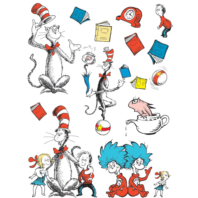 Cat in the Hat Large Characters Bulletin Board Set