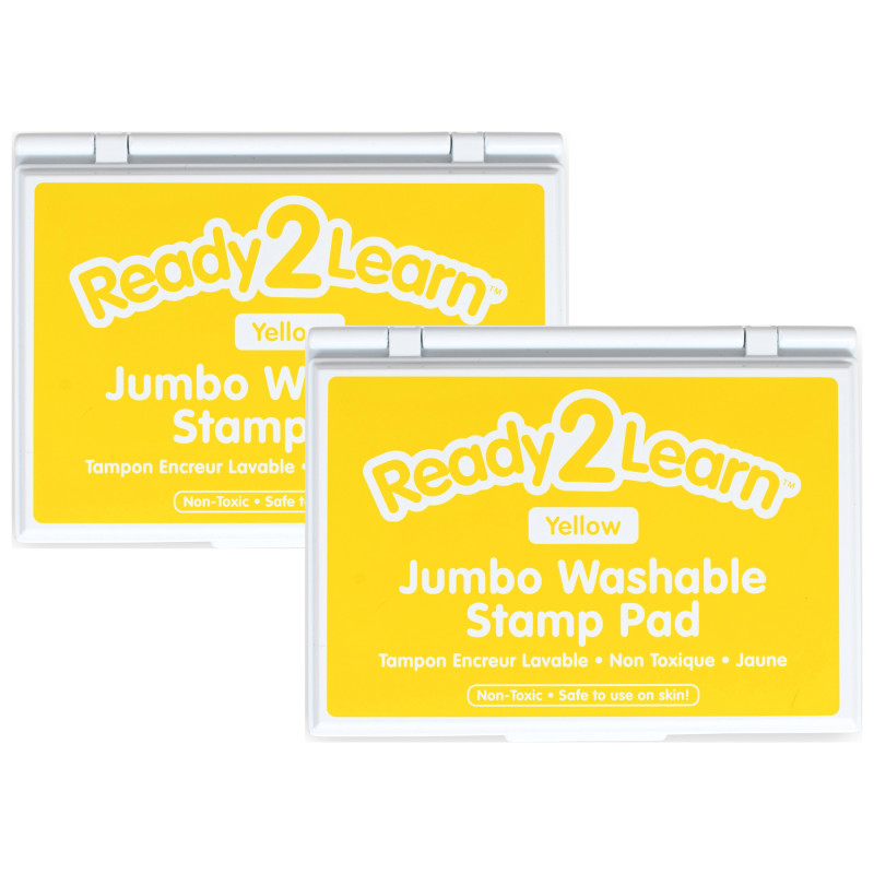Jumbo Washable Stamp Pad - Yellow - .2''L x .1''W - Pack of 2