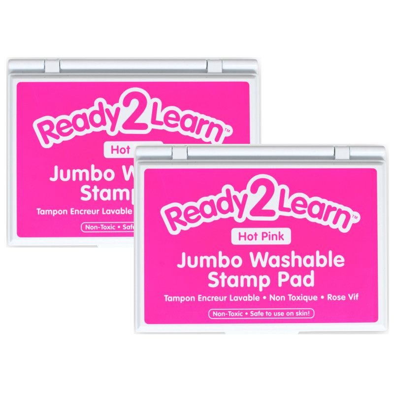 Jumbo Washable Stamp Pad - Hot Pink - .2''L x .1''W - Pack of 2
