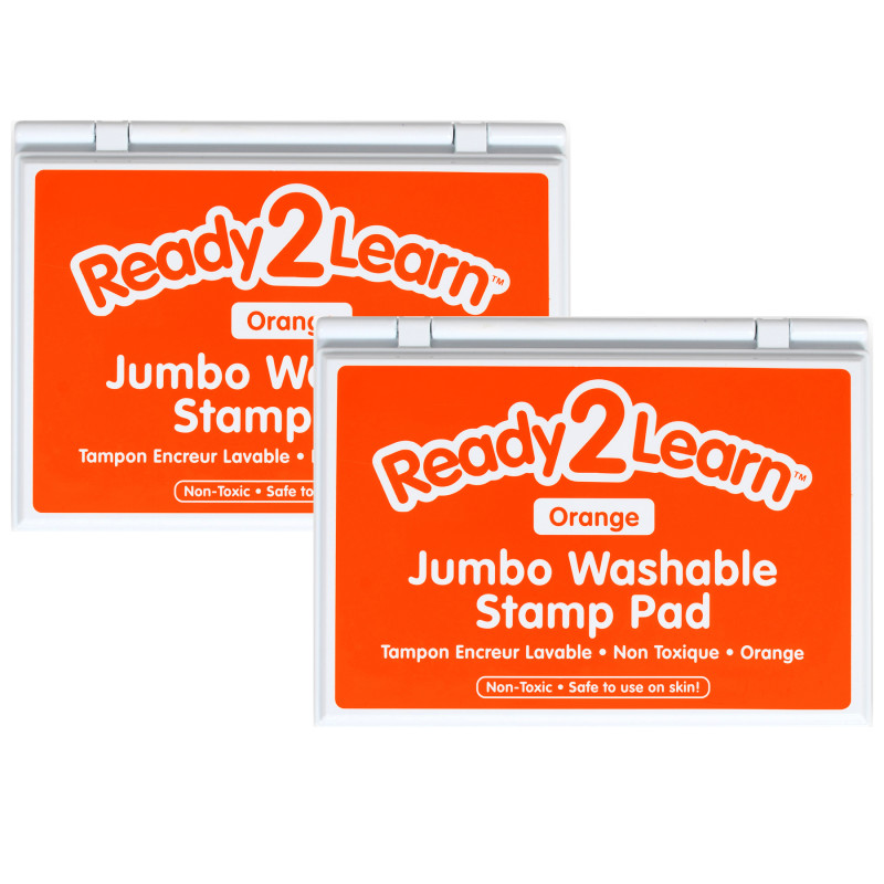Jumbo Washable Stamp Pad - Orange - .2''L x .1''W - Pack of 2