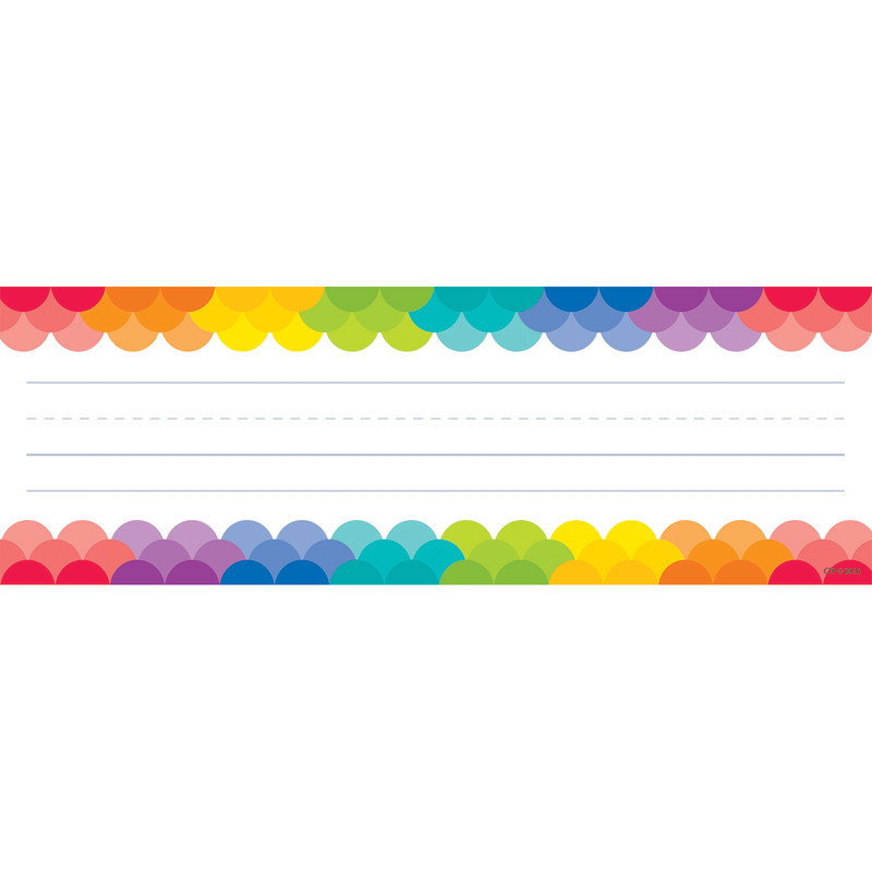 Rainbow Scallops Name Plates, 36 Per Pack