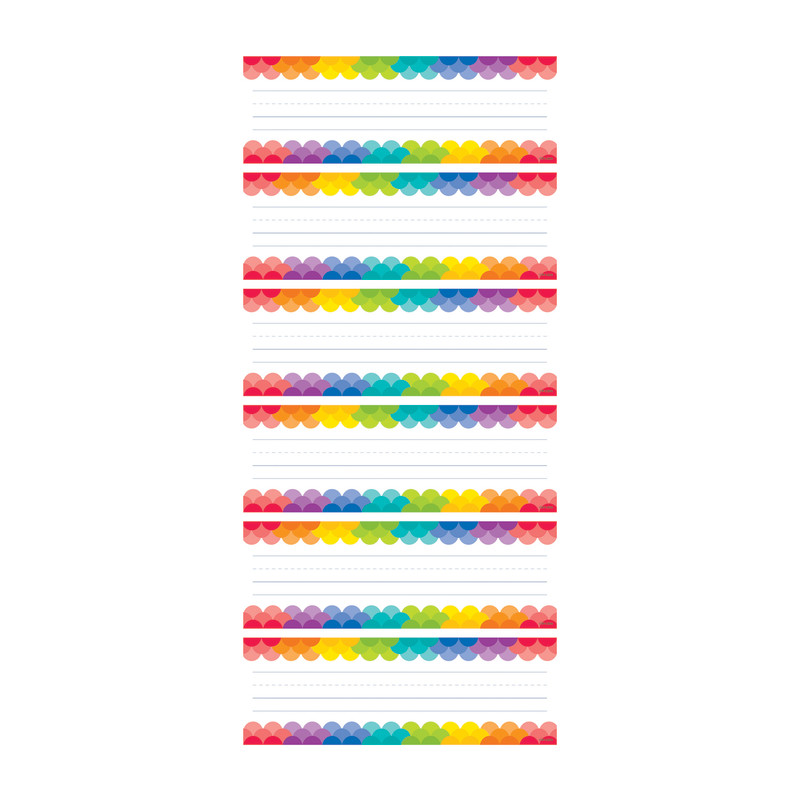 Rainbow Scallops Name Plates, 36 Per Pack, 6 Packs