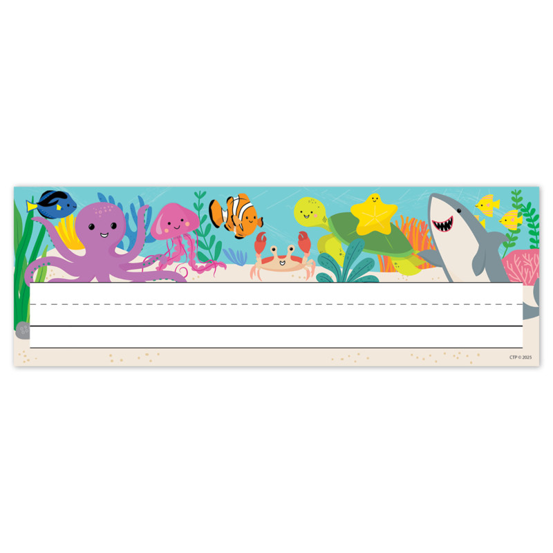 Sea Friends Name Plates, Pack of 36