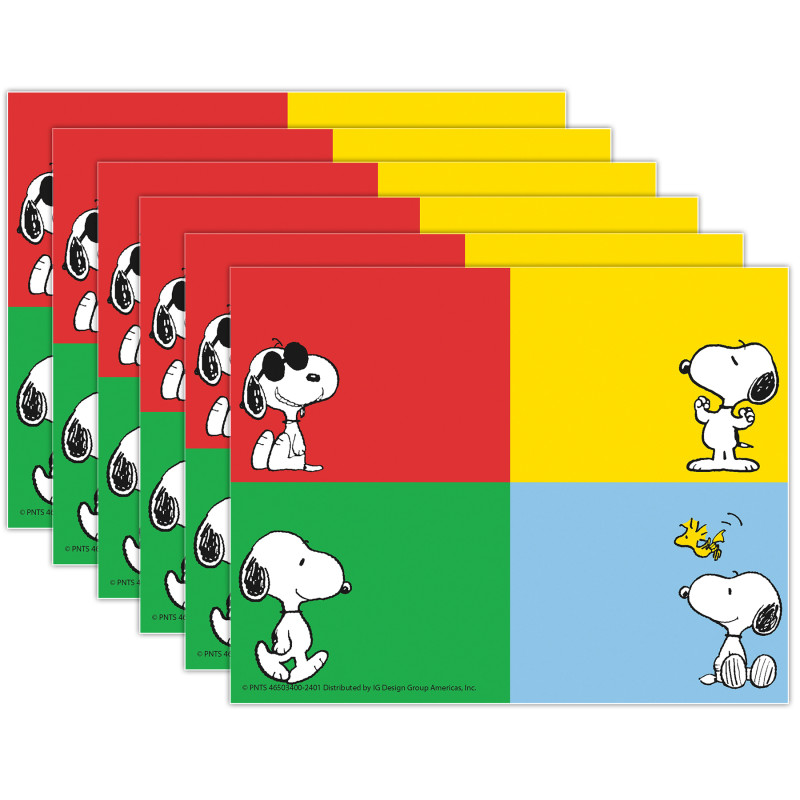 Peanuts Name Tags, 2-7/8'' x 2-1/4'', 40 Per Pack, 6 Packs