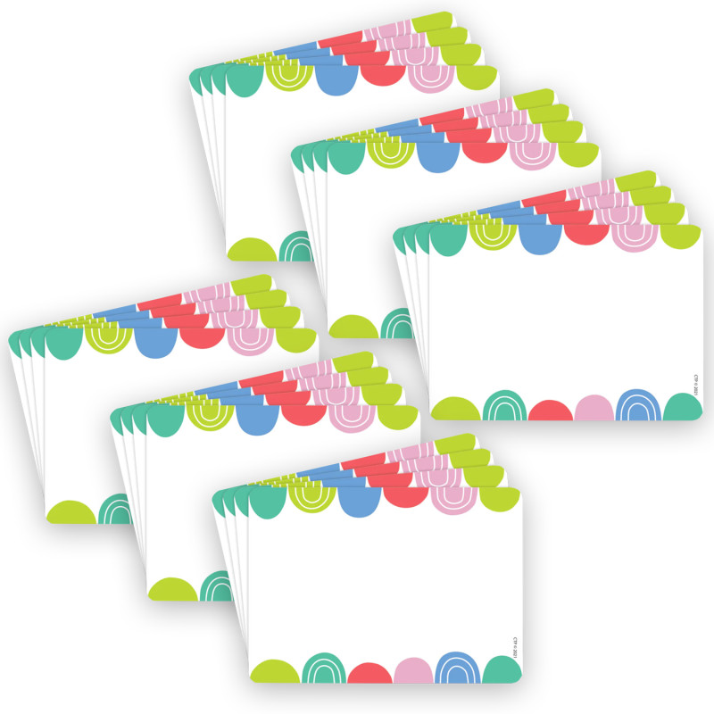 Rainbow Drops Labels, 3-1/2'' x 2-1/2'', 36 Per Pack, 6 Packs