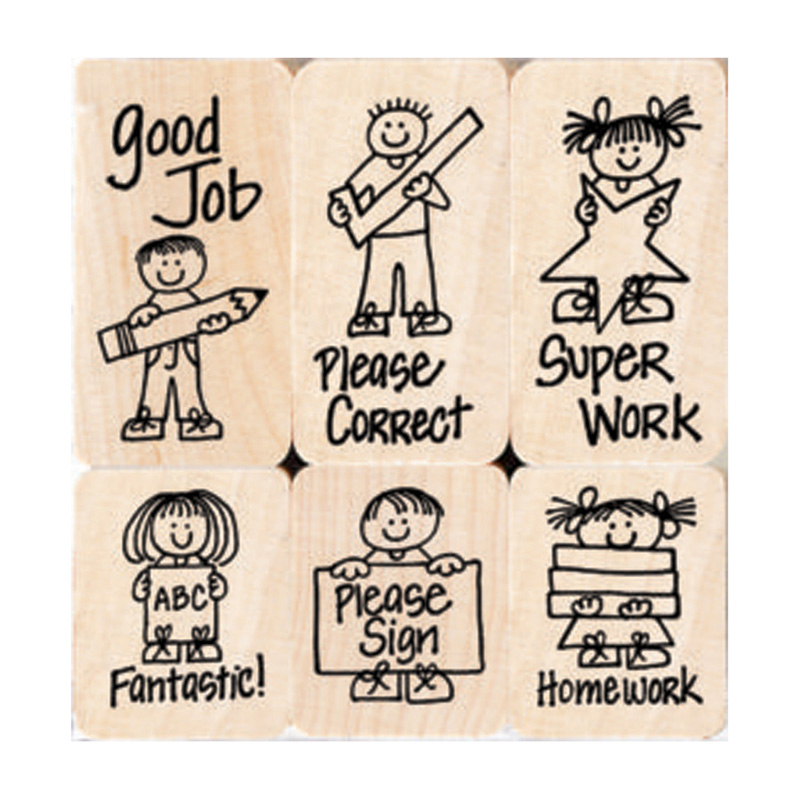 Big 'n' Little Hero Kids For Teachers Stamps, Set of 6