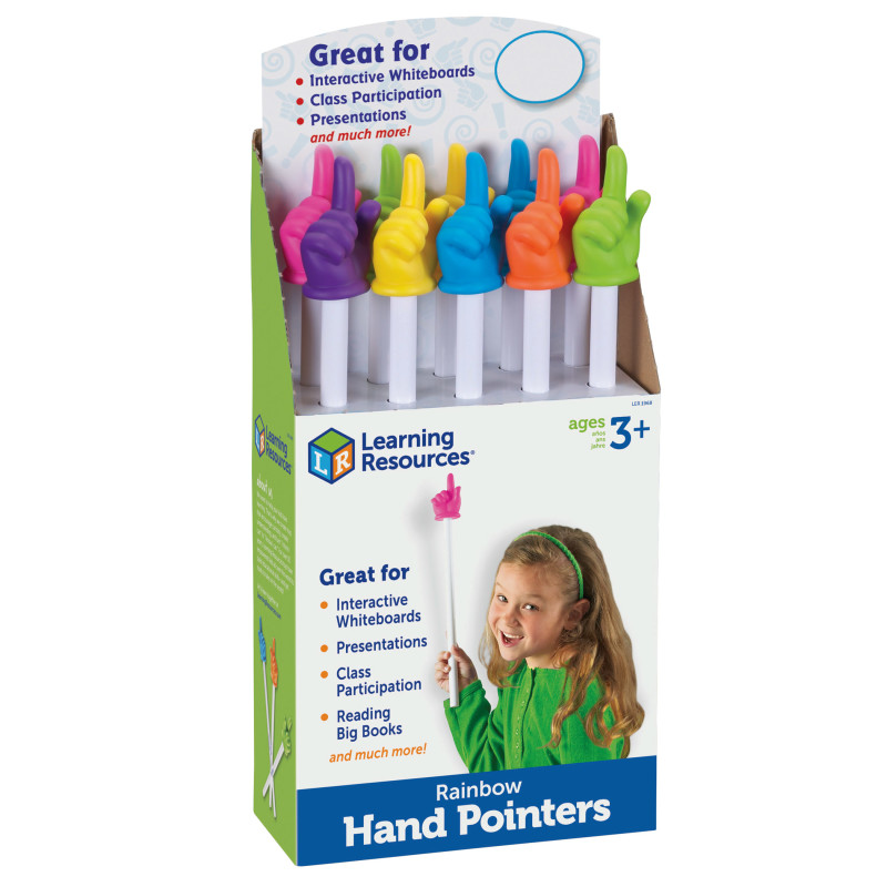 Rainbow Hand Pointers, 15'', Pack of 10