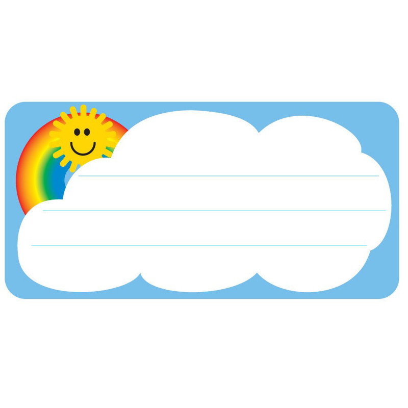 Rainbow Nametags, 1-5/8'' x 3-1/4'' , Pack of 36