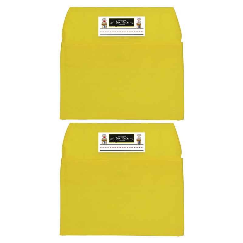 Seat Sack, Small, 12 inch, Chair Pocket, Yellow, Pack of 2
