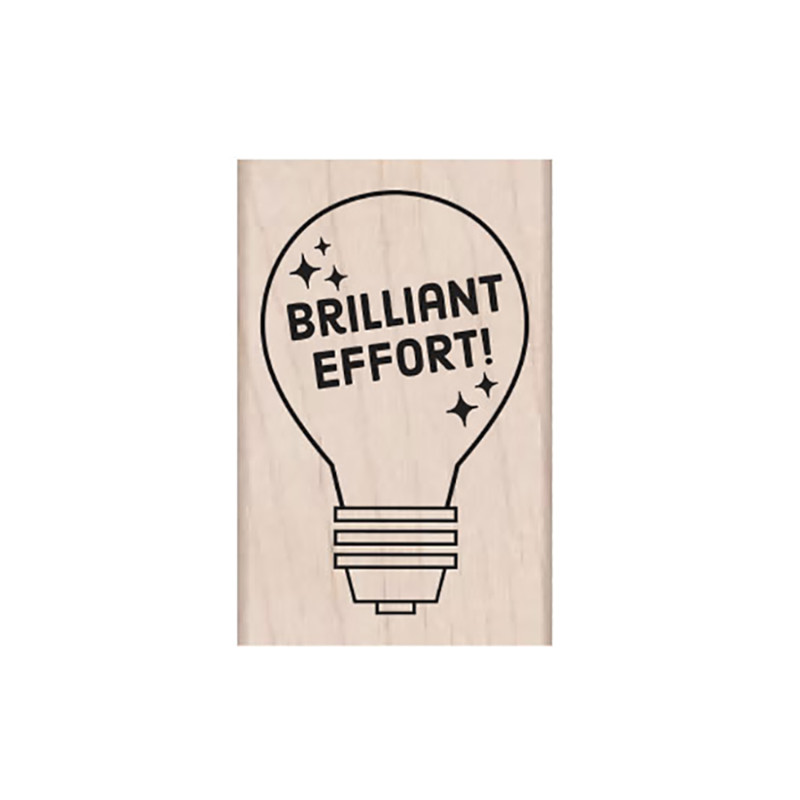 Brilliant Effort Wood Stamp