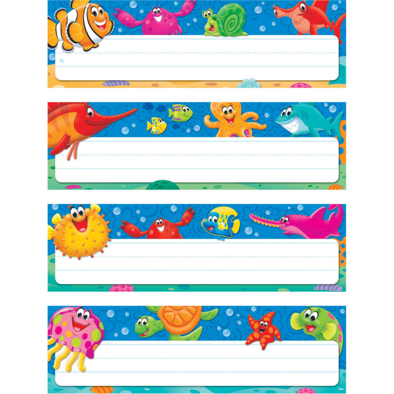 Sea Buddies Desk Toppers Name Plates Va. , 32 ct