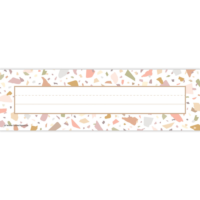 Terrazzo Tones Flat Name Plates, Pack of 36