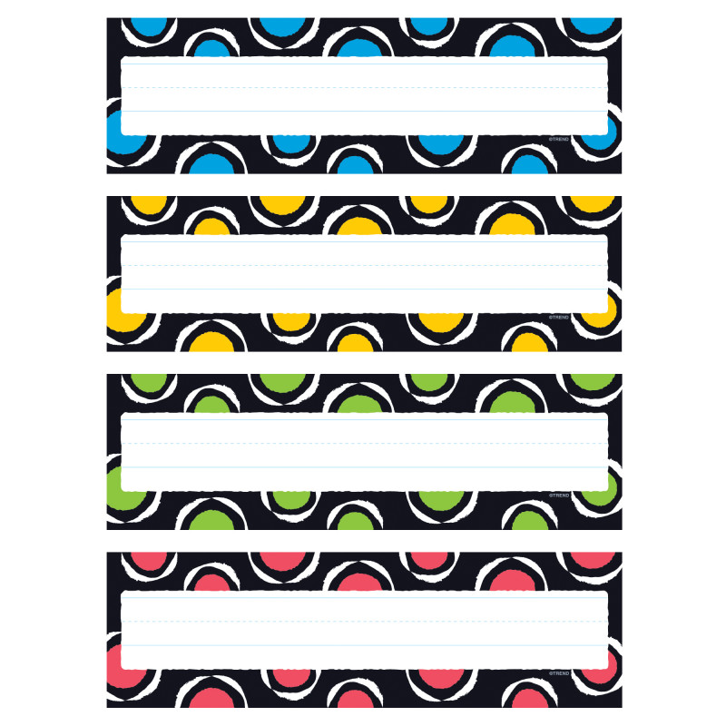Bold Strokes Circles Desk Toppers Name Plates Va. P. , 32 ct