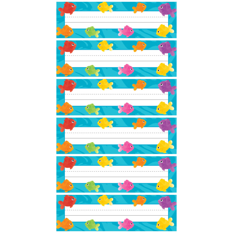 Colorful Fish Flat Name Plates, 36 Per Pack, 6 Packs