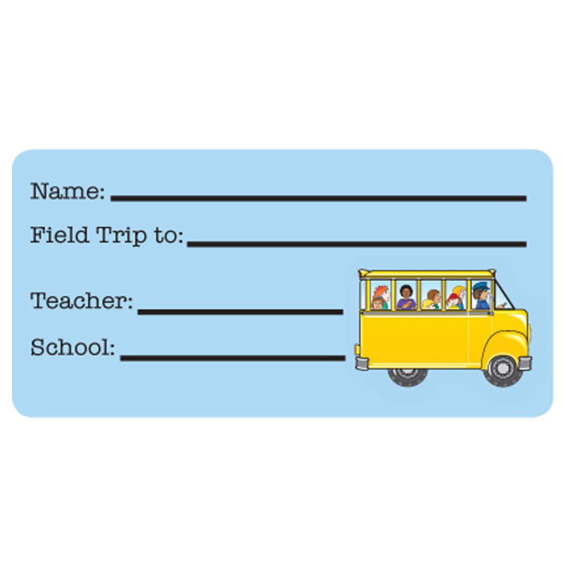 Field Trip Nametags, 1-5/8'' x 3-1/4'' , Pack of 36
