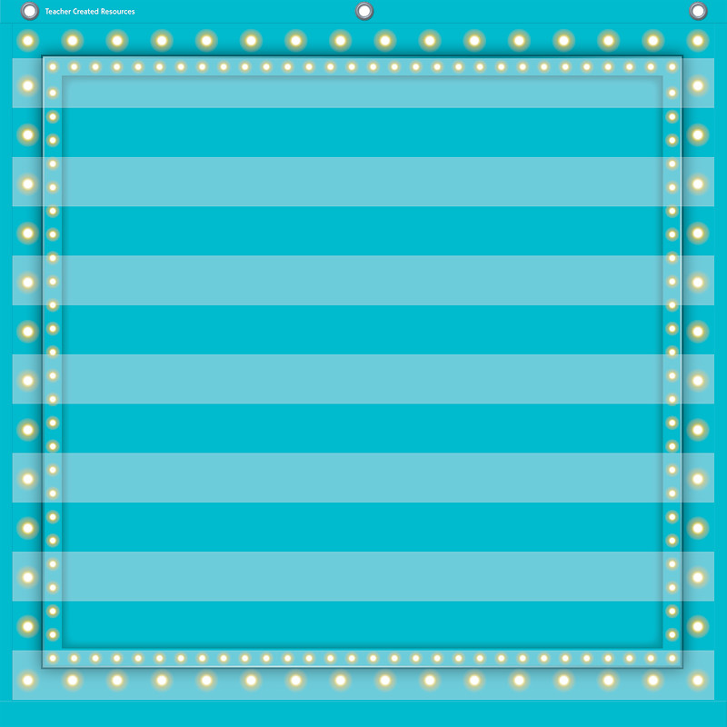 Light Blue Marquee 7 Pocket Chart (28'' x 28'')