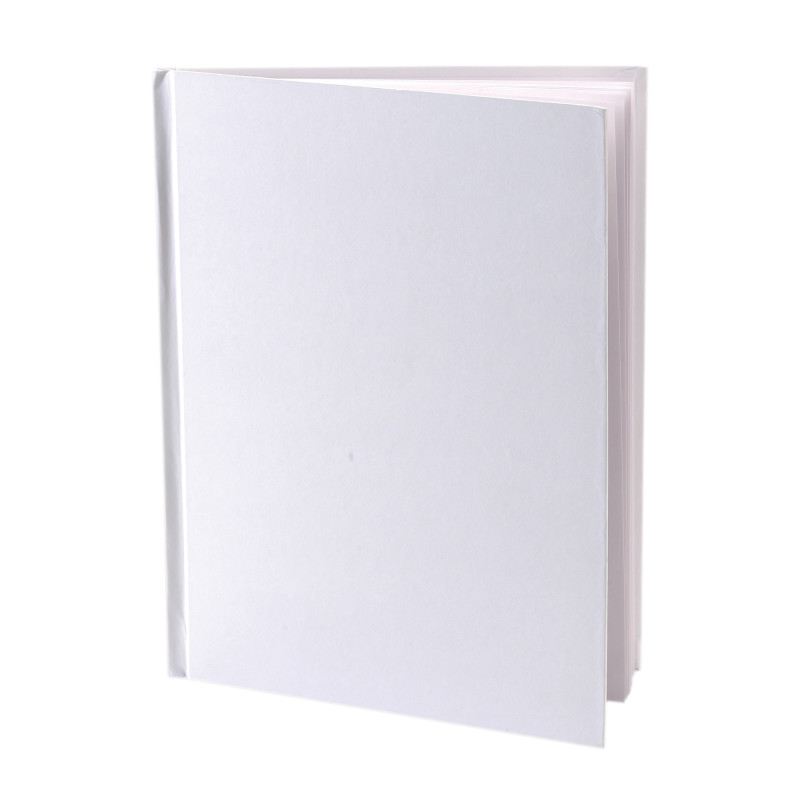 Hardcover Blank Book 6'' x 8'' Portrait, White