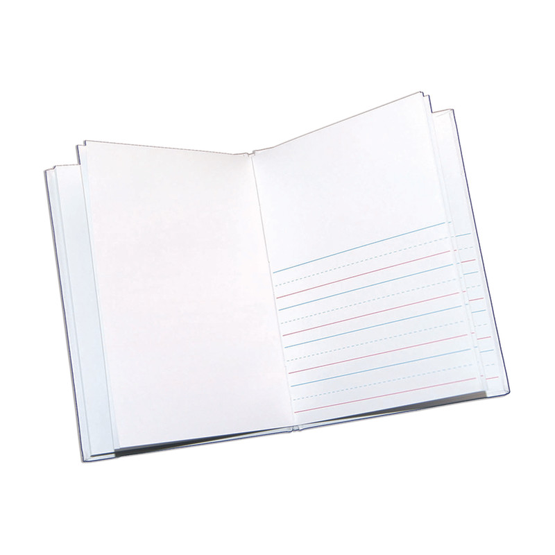 Hardcover Blank Book Primary Lined, 6'' x 8'' Portrait, White