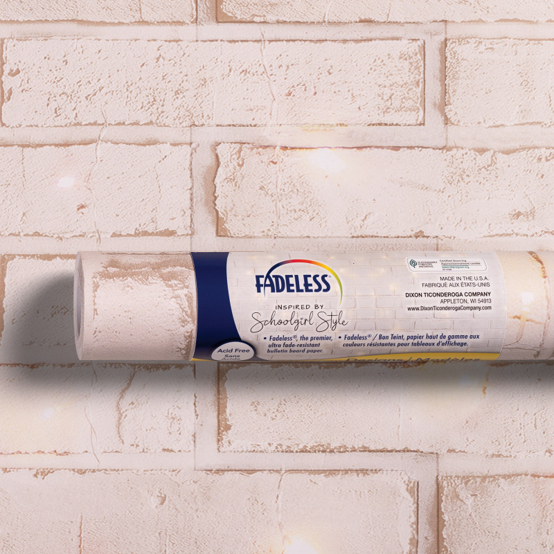 Schoolgirl Style Bulletin Board Paper, 48'' x 50', Cozy Vibes