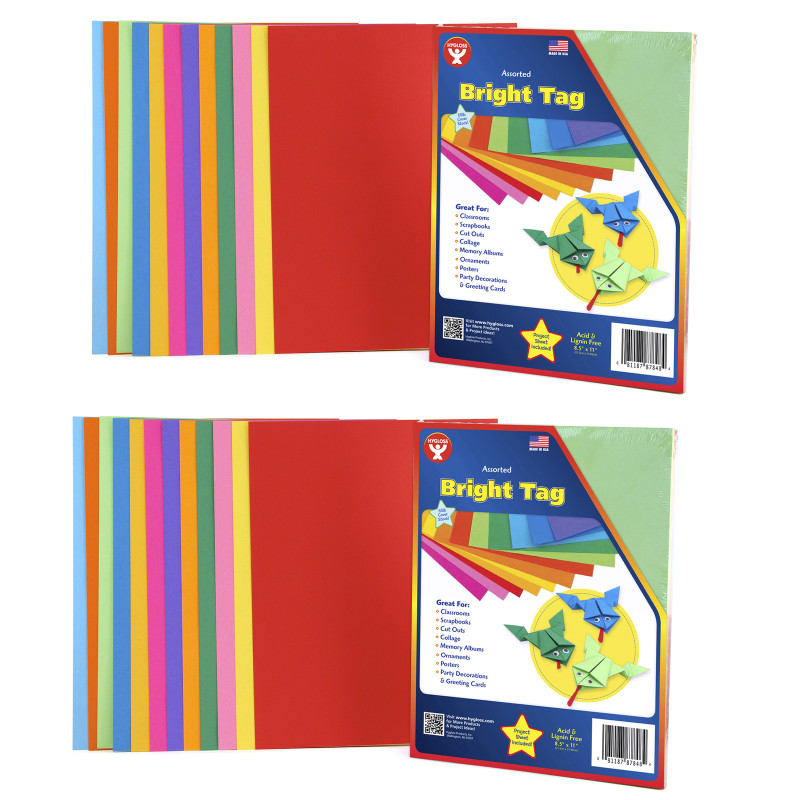 Bright Tag, .5'' x 11'', 48 Sheets Per Pack, 2 Packs