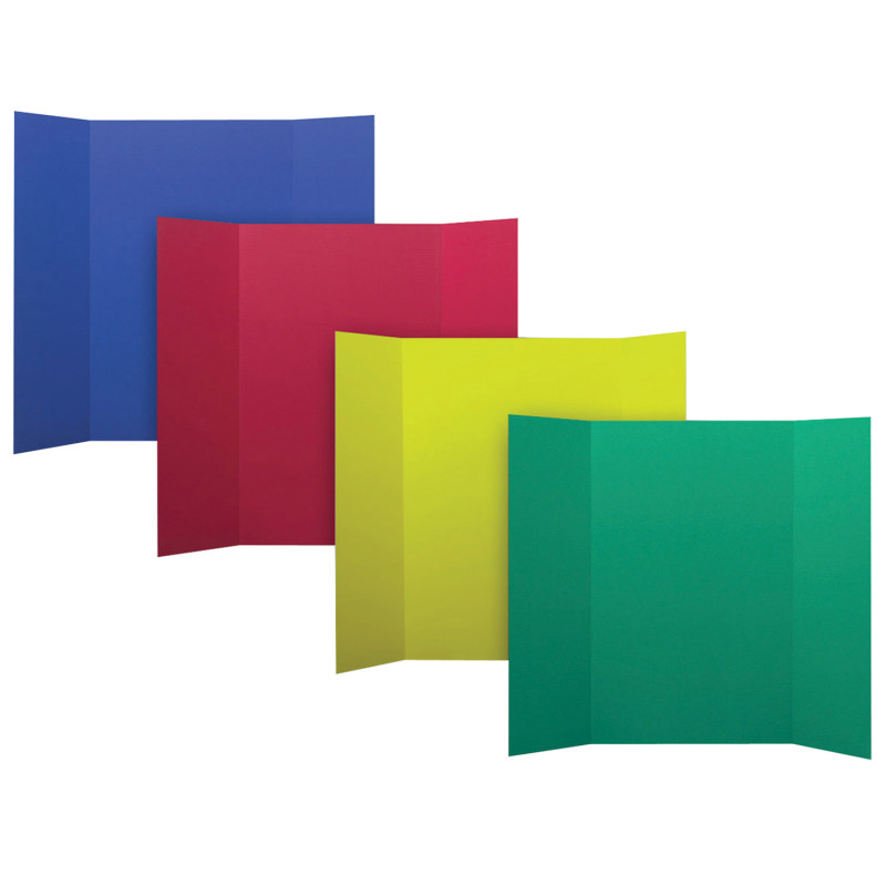 Corrugated Project Boards, 36'' x 48'', Assorted Primary Colors, Box of 24