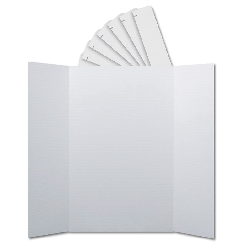 Corrugated Project Boards & Headers Set, 36'' x 48'', White, 24 Sets
