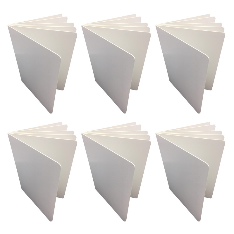 Blank Chunky Board Book, 6'' x 8'' Portrait, White, Pack of 6