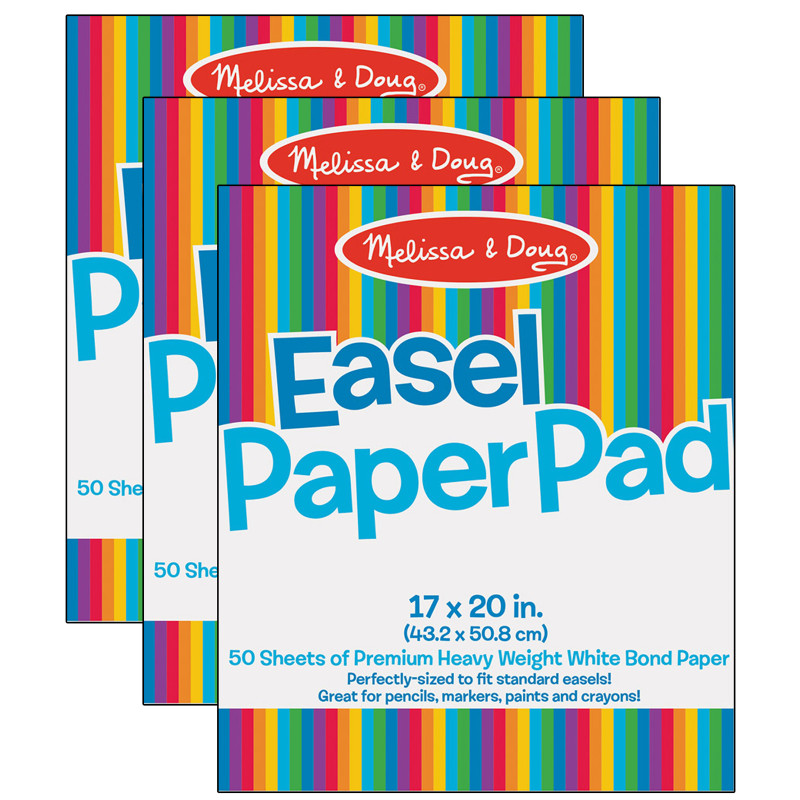 Easel Paper Pad, 17'' x 20'', 50 sheets Per Pad, 3 Pads