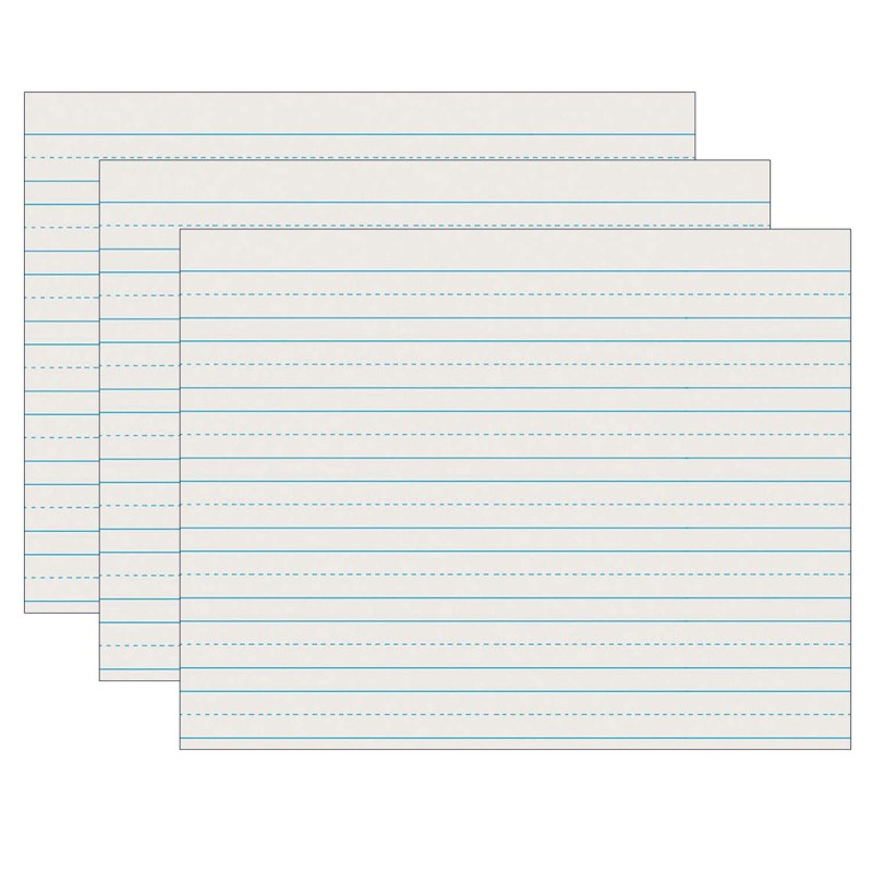 Newsprint Handwriting Paper, Skip-A-Line, Grade 2, 3/4'' x 3/8'' x 3/8'' Ruled Long, 11'' x 8-1/2'', 500 Sheets Per Pack, 3 Packs