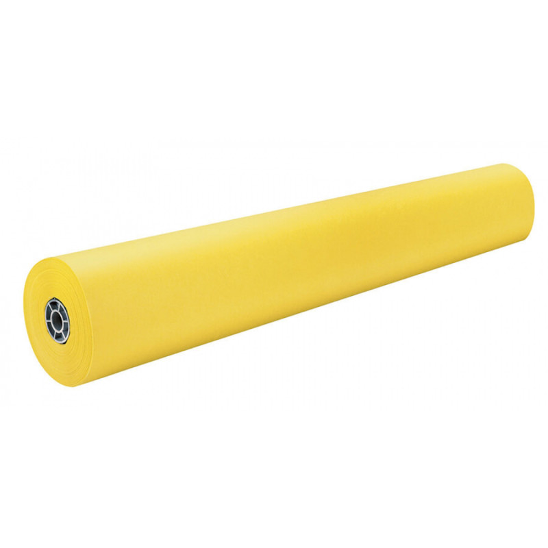 Colored Kraft Duo-Finish Paper, Canary, 36'' x 1000', 1 Roll