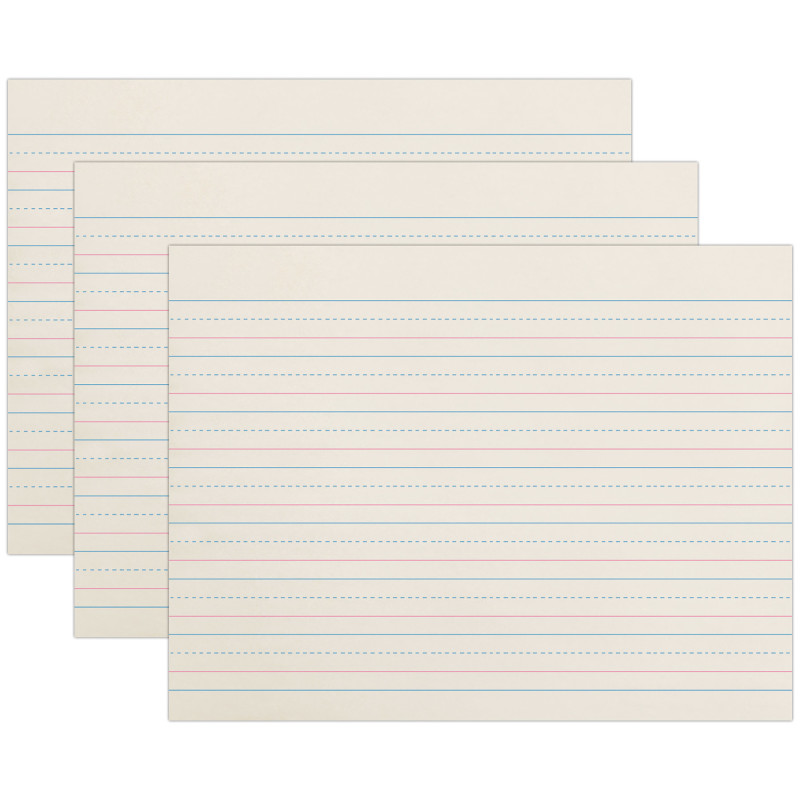 Newsprint Handwriting Paper, Dotted Midline, Grade 1, 5/8'' x 5/16'' x 5/16'' Ruled Long, 10-1/2'' x 8'', 500 Sheets Per Pack, 3 Packs