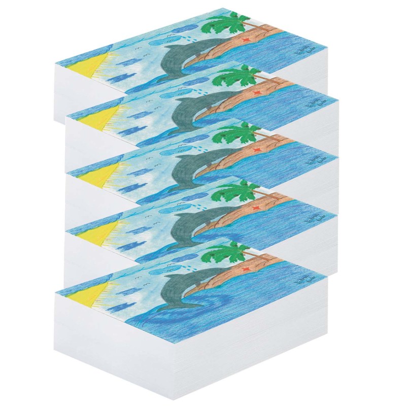 Newsprint Paper, White, 9'' x 12'', 500 Sheets Per Pack, 5 Packs