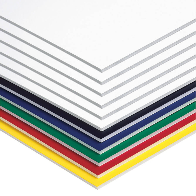Foam Board, 6 Assorted Colors, 20'' x 30'', 10 Sheets