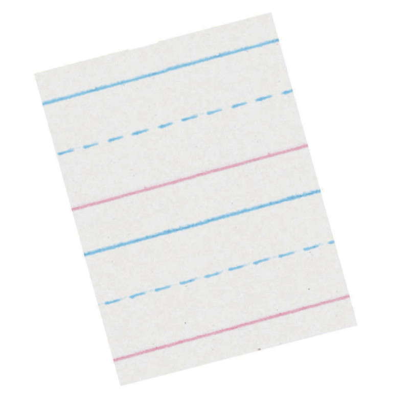 Sulphite Handwriting Paper, Dotted Midline, Grade 1, 5/8'' x 5/16'' x 5/16'' Ruled Long, 10-1/2'' x 8'', 500 Sheets