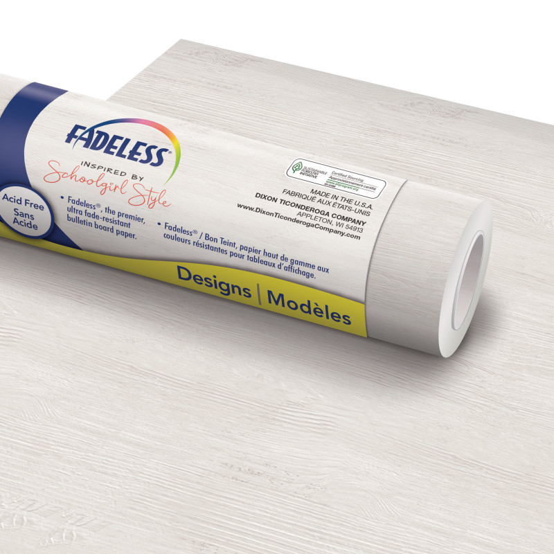 Schoolgirl Style Bulletin Board Paper, 48'' x 50' Roll, Southern Belle Shiplap