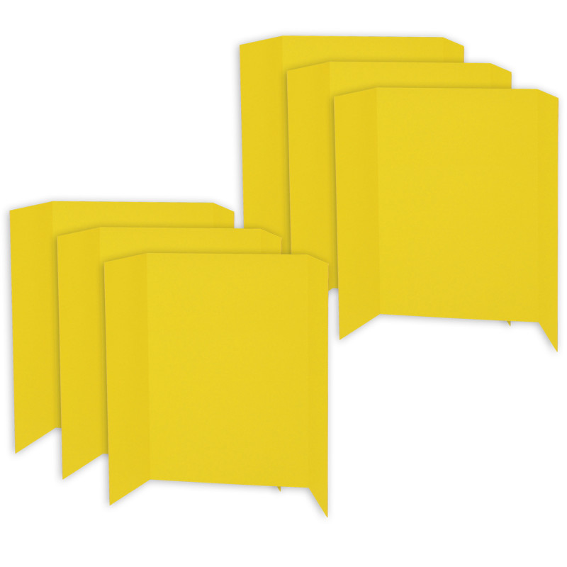 Presentation Board, Yellow, Single Wall, 48'' x 36'', Pack of 6