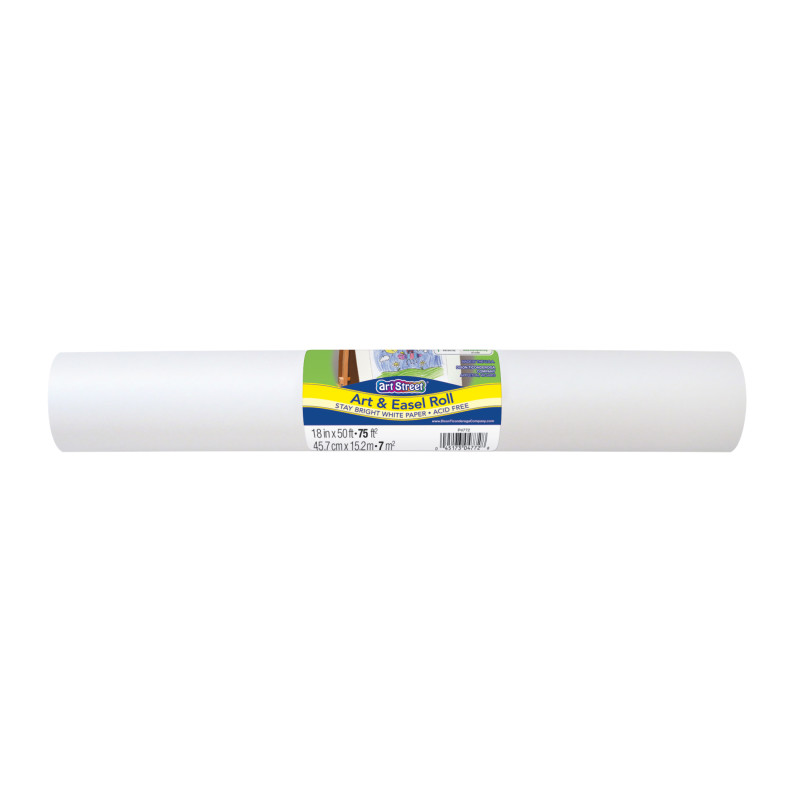 Art & Easel Roll, White, 18'' x 50', 1 Roll