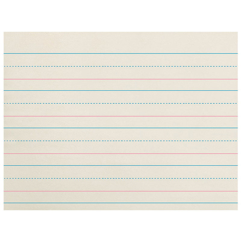 Newsprint Handwriting Paper, Dotted Midline, Grades Pre-K & K, 1-1/8'' x 9/16'' x 9/16'' Ruled Long, 10-1/2'' x 8'', 500 Sheets