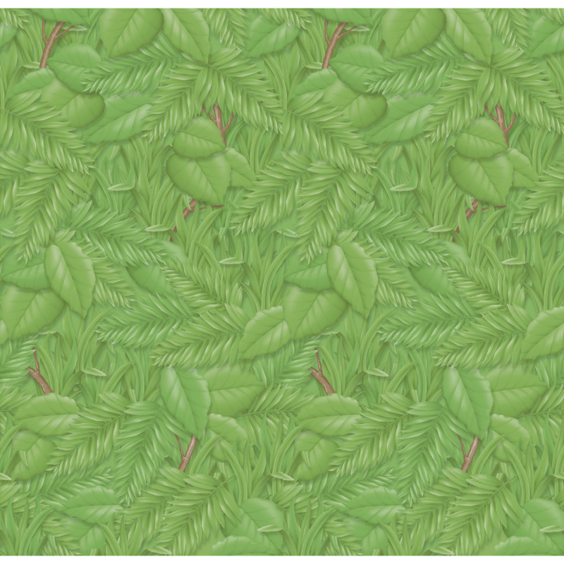 Bulletin Board Art Paper, Tropical Foliage, 48'' x 12', 4 Rolls