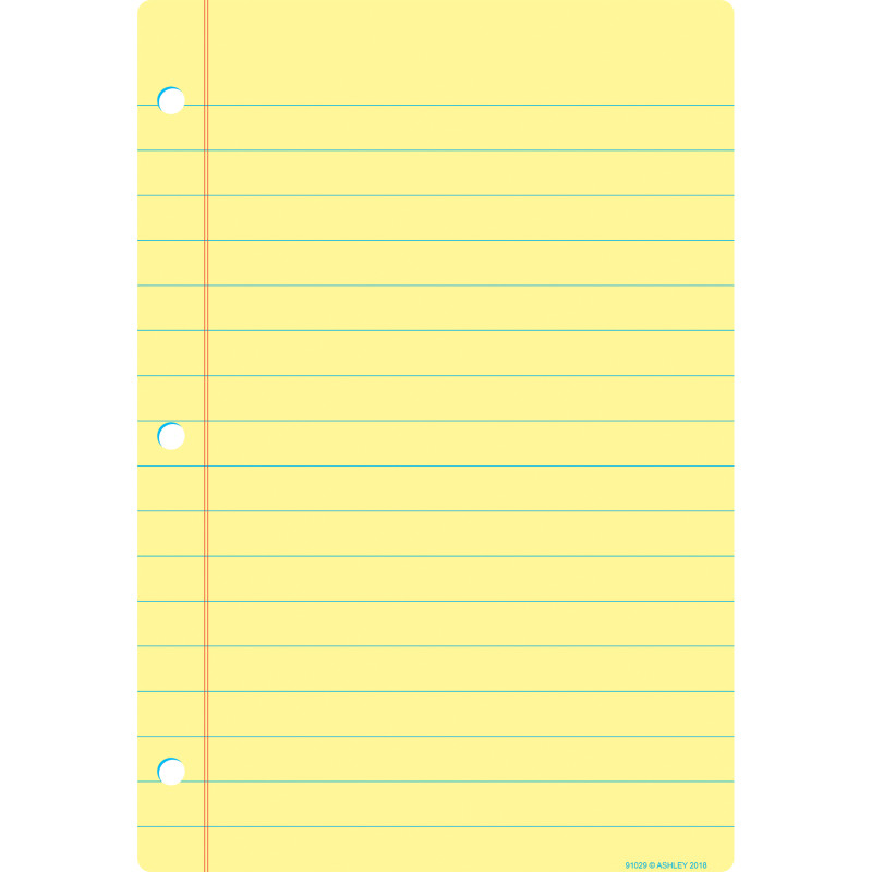 Smart Poly Chart, 13'' x 19'', Light Yellow Notebook Paper