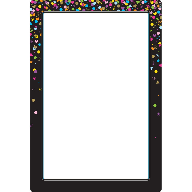 Smart Poly Chart Black Confetti Blank, 13'' x 19''