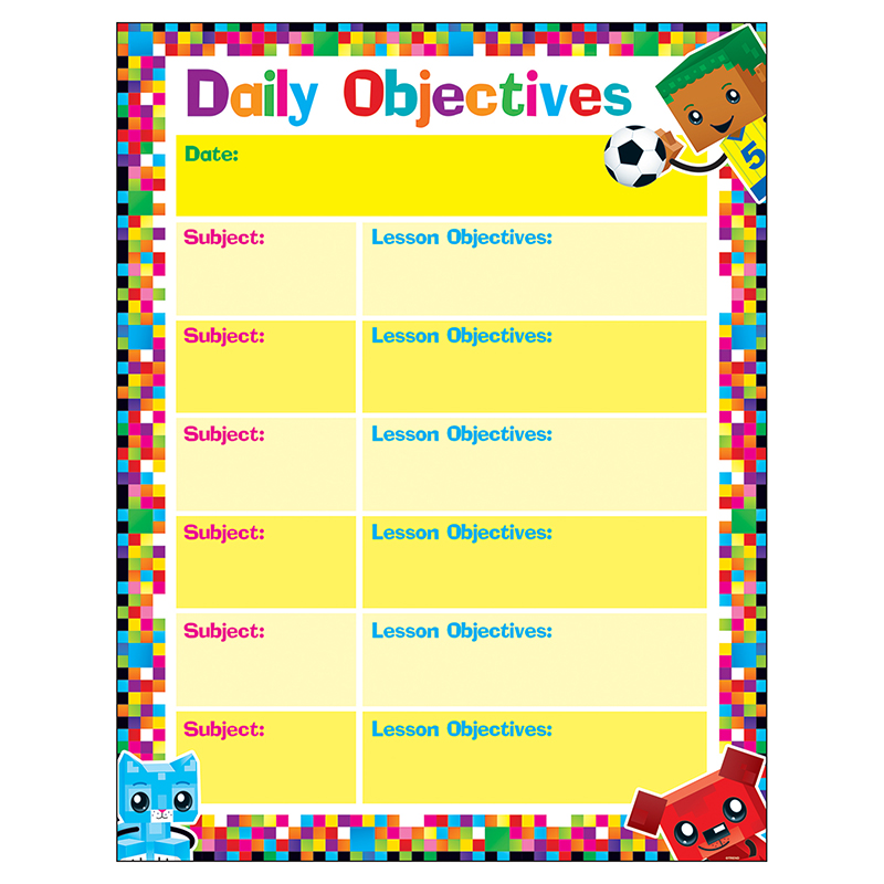Daily Objectives BlockStars! Learning Chart, 17'' x 22''