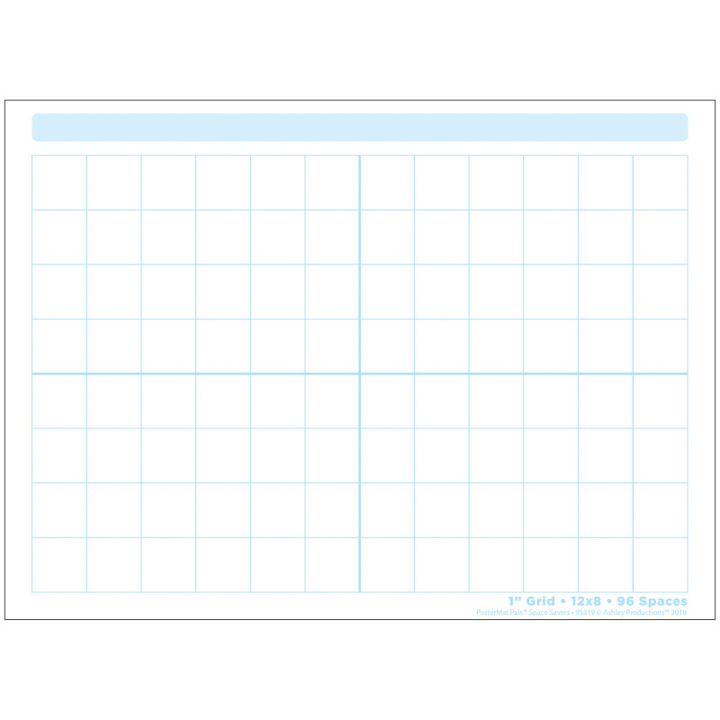 Smart Poly Single Sided PosterMat Pals Space Savers, 1'' Grid Blocks, 13'' x . 5''