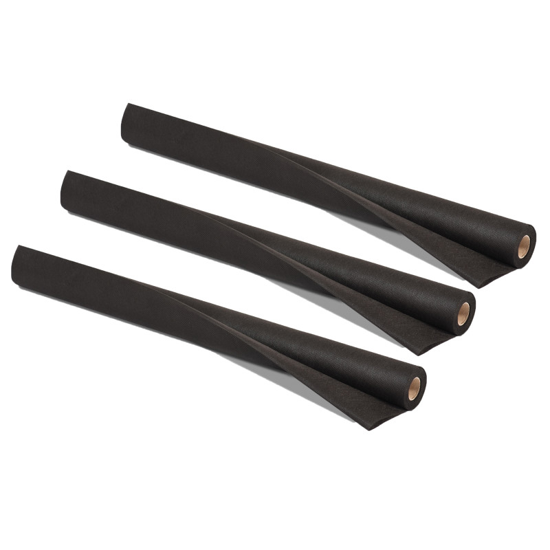 Art & Decoration Fabric Roll, 24'' x 18', Black, 3 Rolls