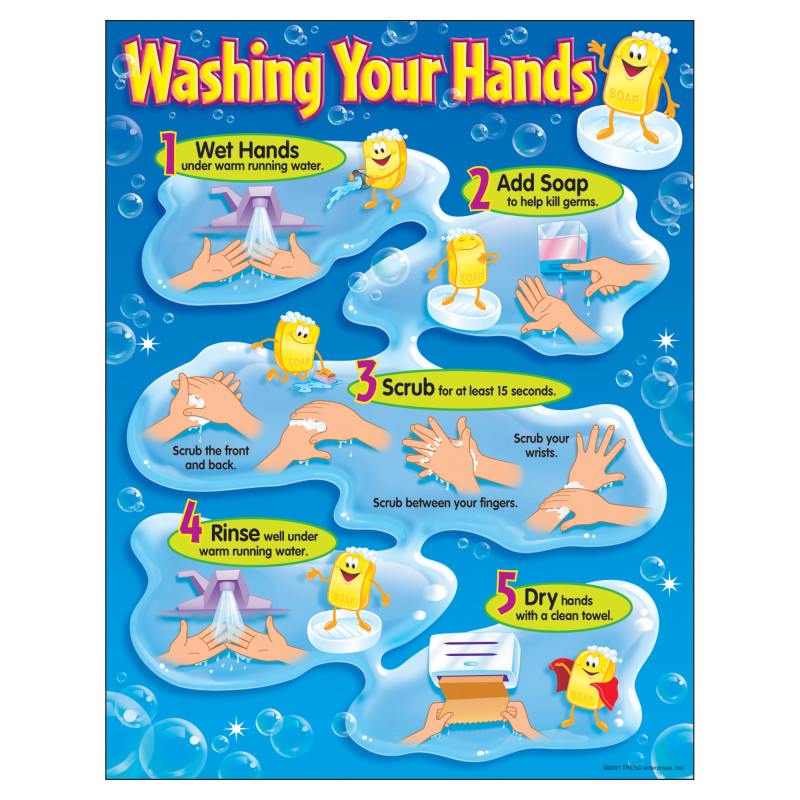 Washing Your Hands Learning Chart, 17'' x 22''