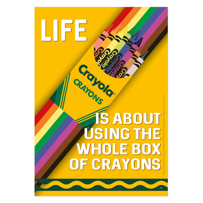 Crayola Use the Whole Box of Crayons Poster, 13'' x 19''