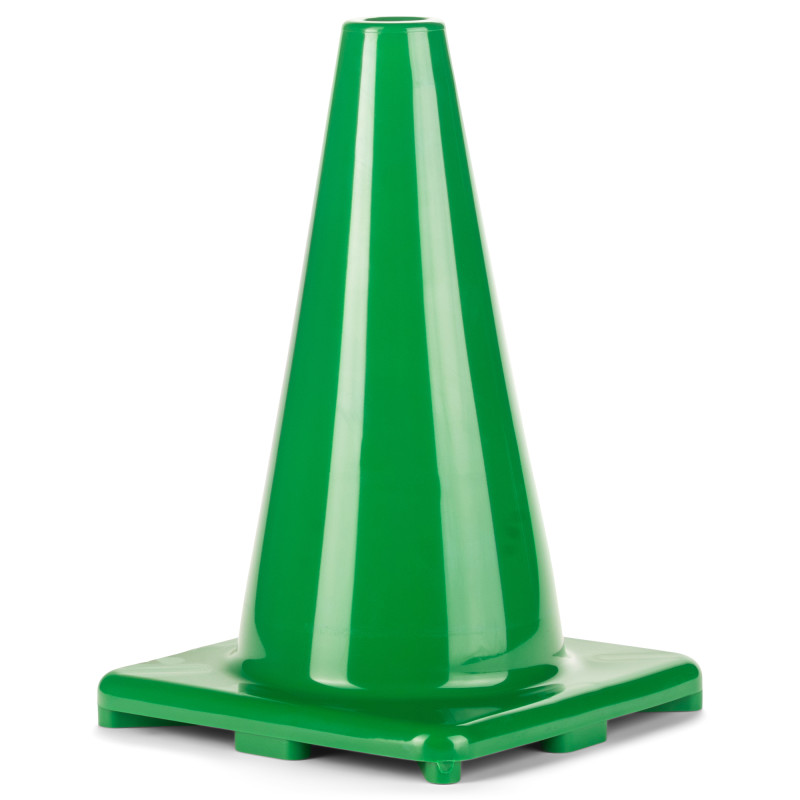 Hi-Visibility Flexible Vinyl Cone, weighted, 12'', Green